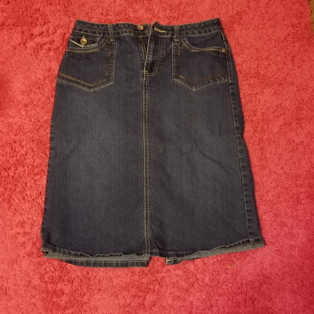 Thrift With A Purpose-Blue Jean Skirt
