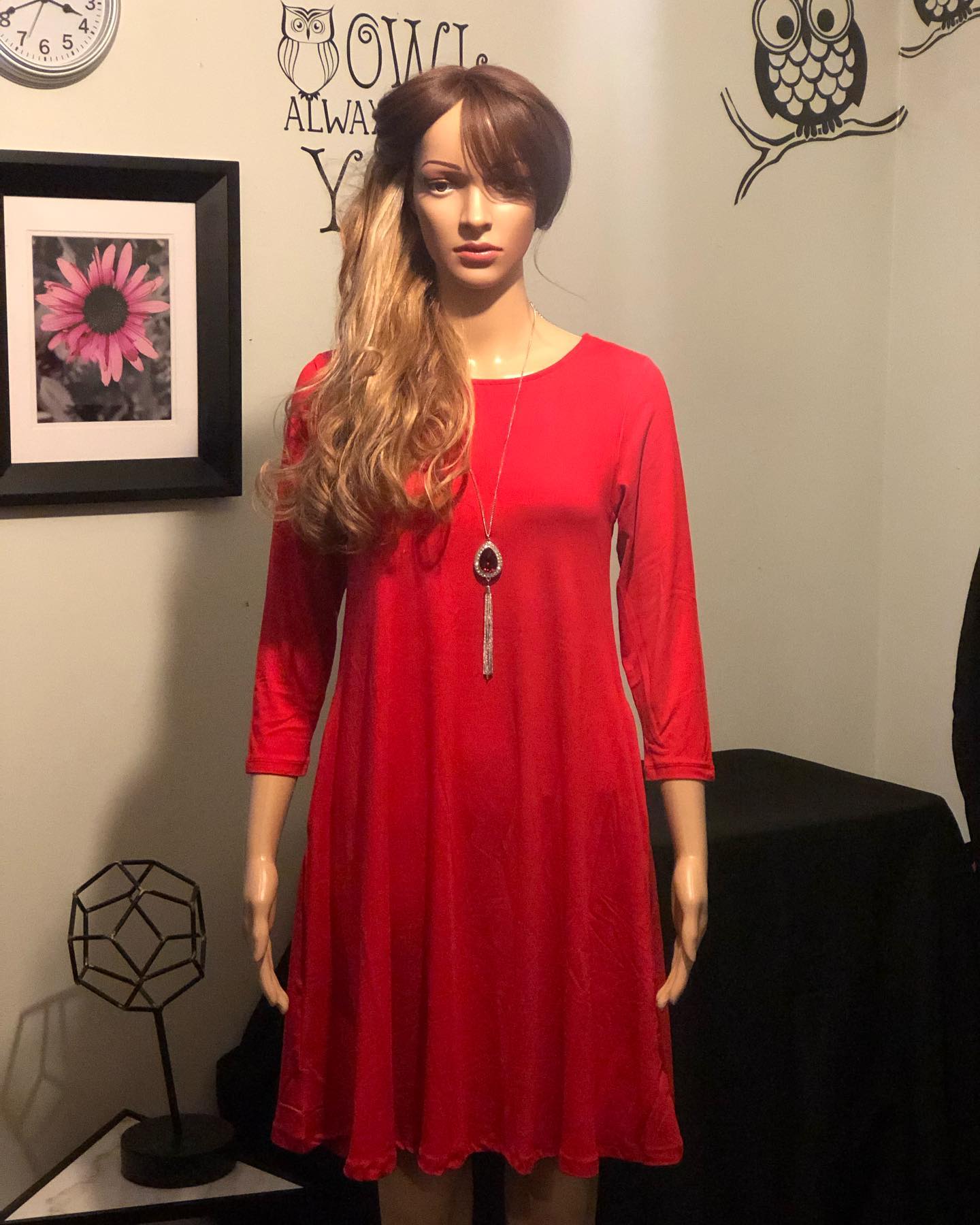 Clothes With A Purpose- "Simple Lady" Red Dress With Pockets