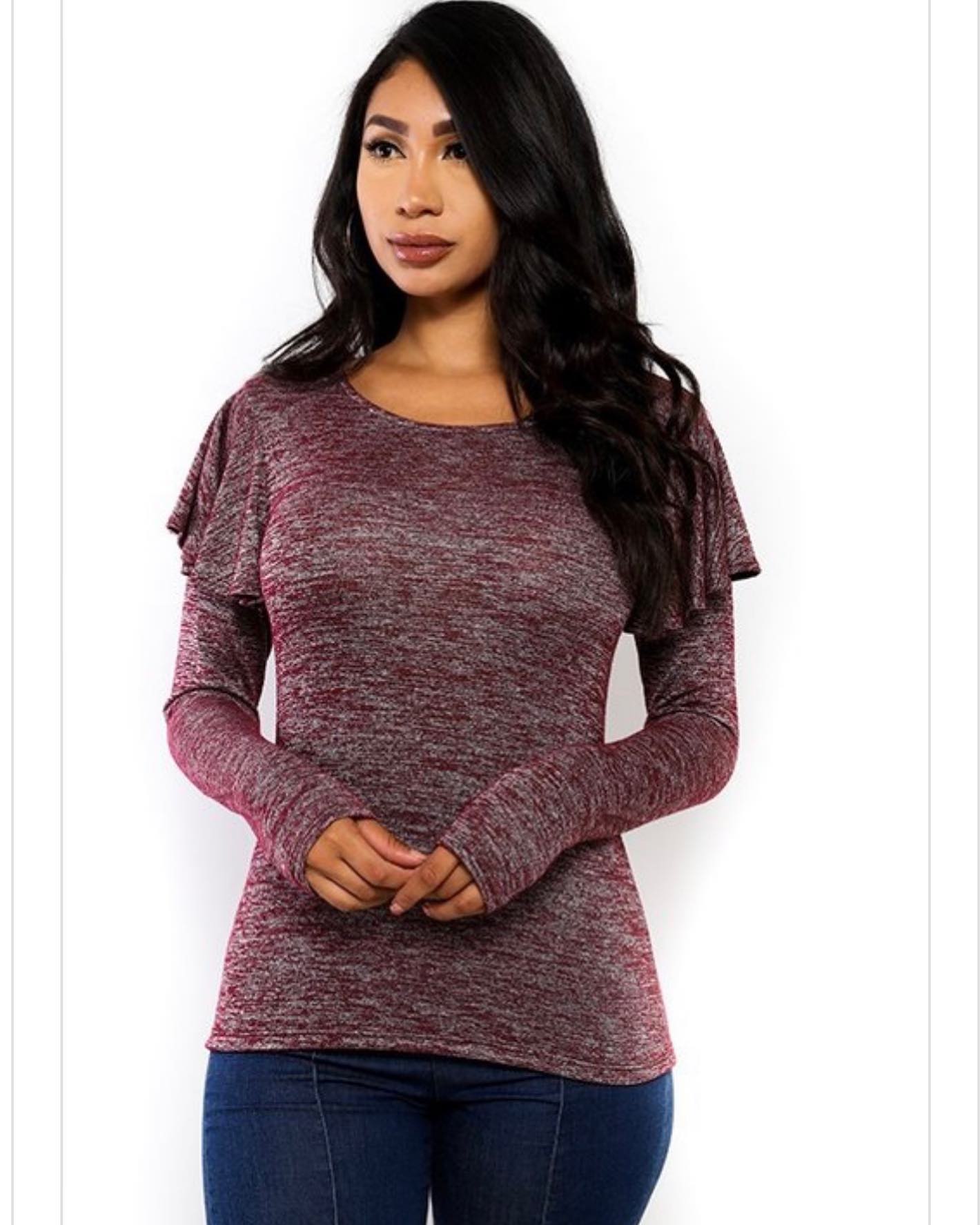 Clothes With A Purpose-Burgundy Swirl Top