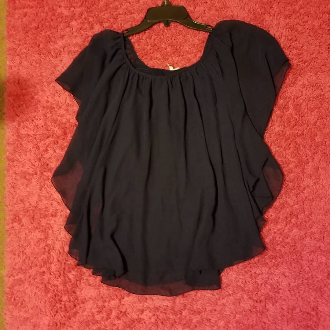 Thrift With A Purpose- Navy Blouse