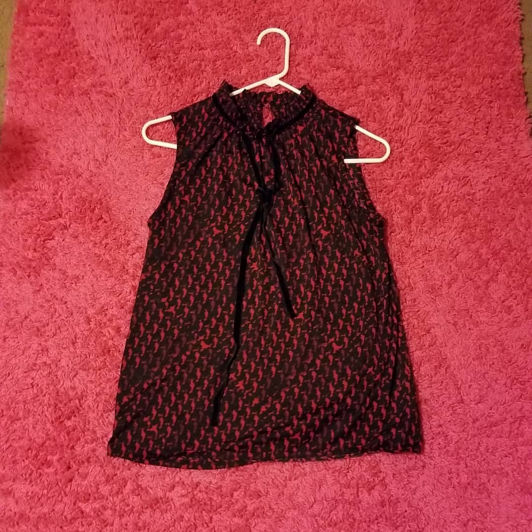 Thrift With A Purpose- Red & Black Top