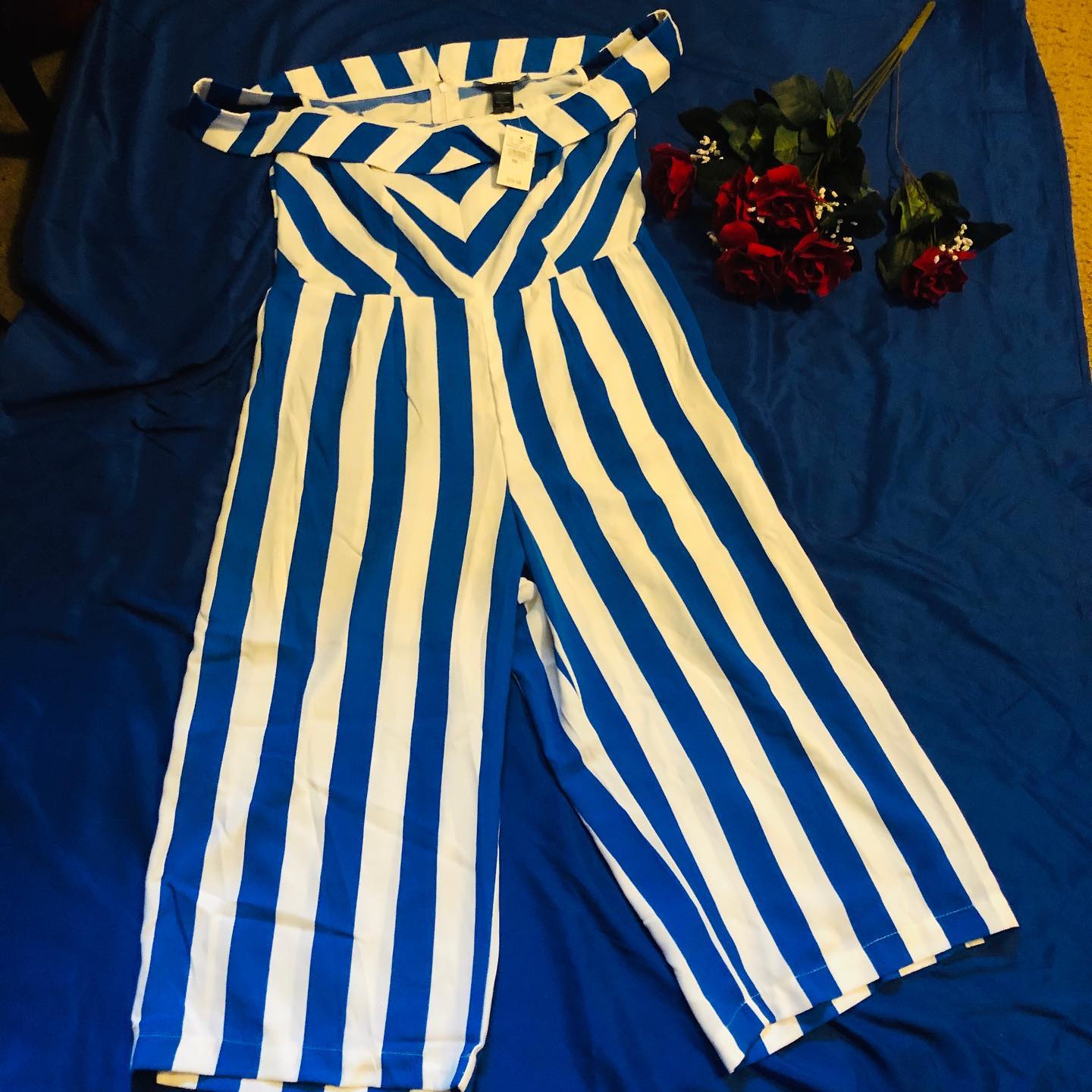 Thrift With A Purpose- Blue & White Jumper