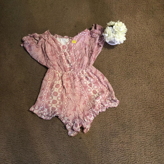 Thrift With A Purpose-Pink Short Romper