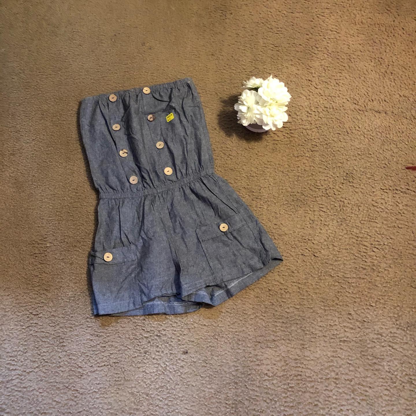 Thrift With A Purpose-Blue Jean Short Jumper