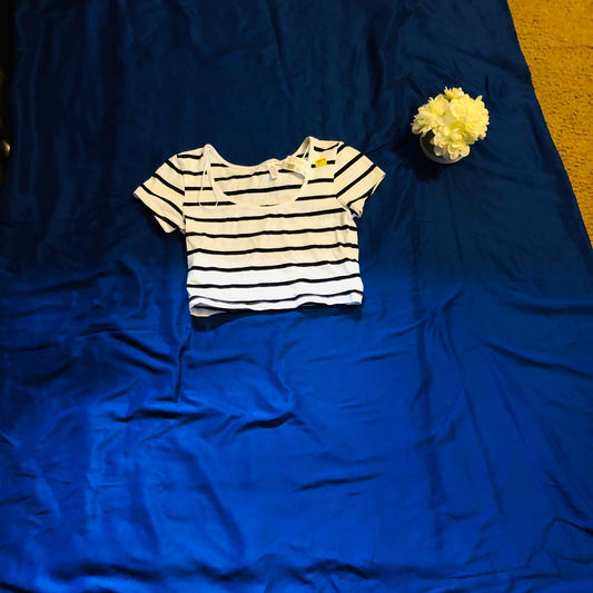 Thrift With A Purpose-Black & White Crop Top