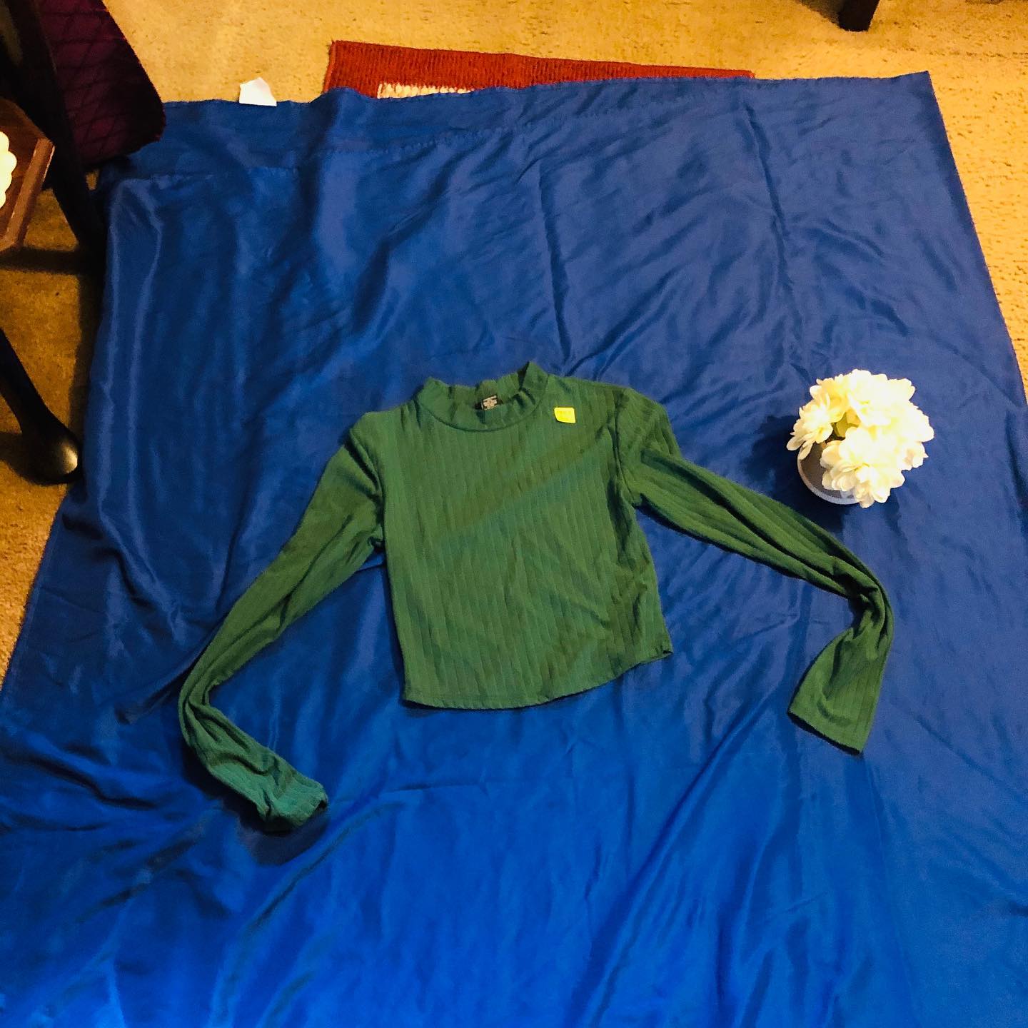 Thrift With A Purpose-Green Crop Top Shirt