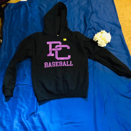 Thrift With A Purpose- Black & Purple Hoodie