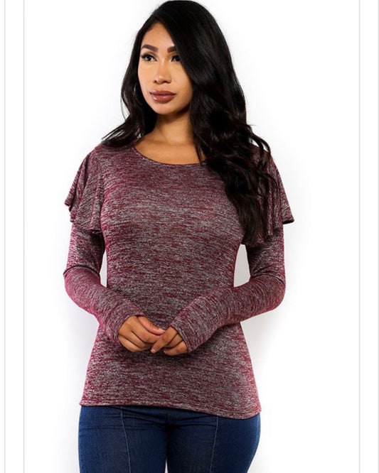 Clothes With A Purpose-Burgundy Swirl Top