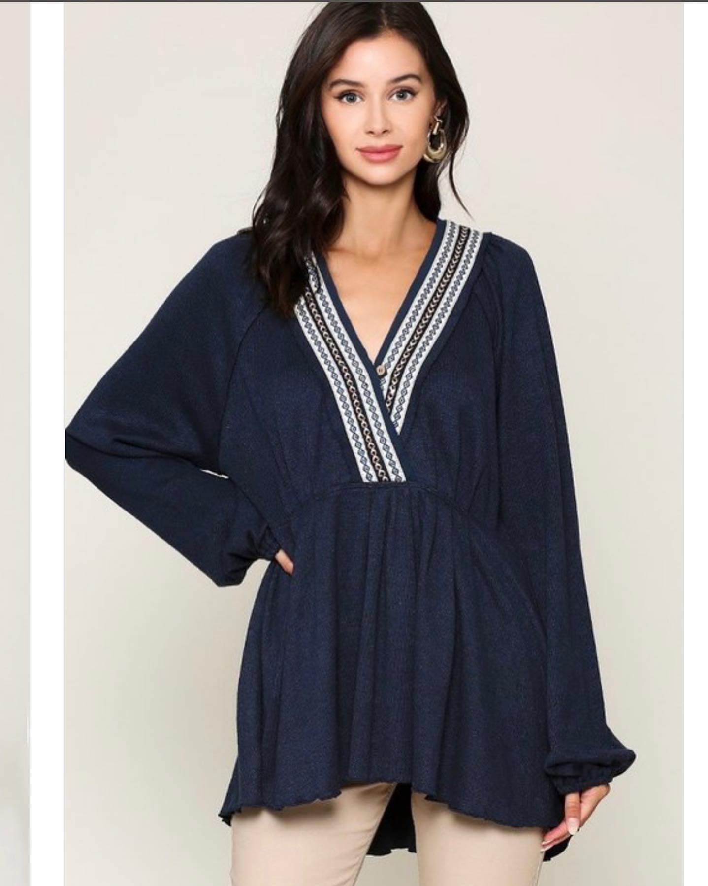 Clothes With A Purpose- Navy Tribal Top