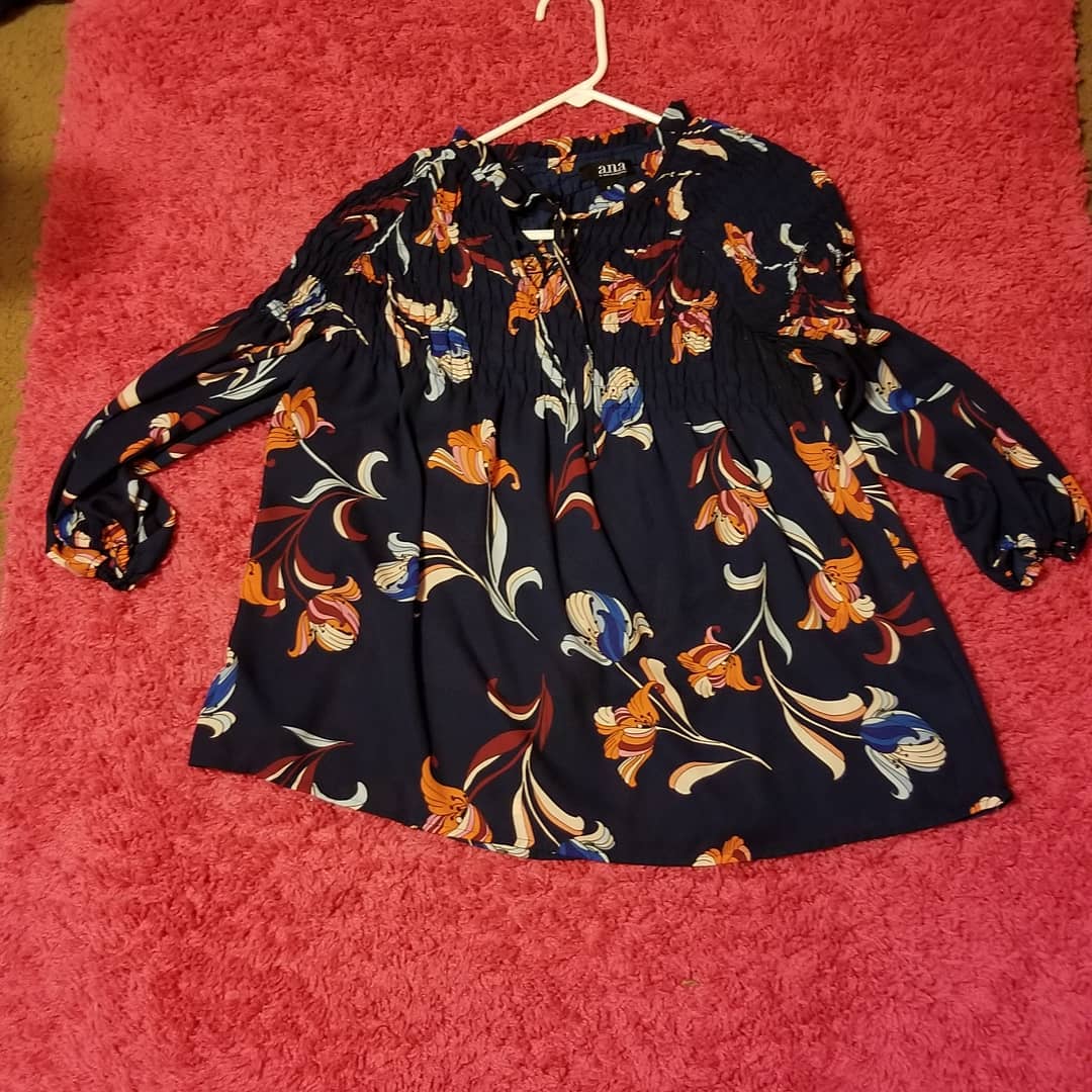 Thrift With A Purpose- Navy Babydoll Shirt