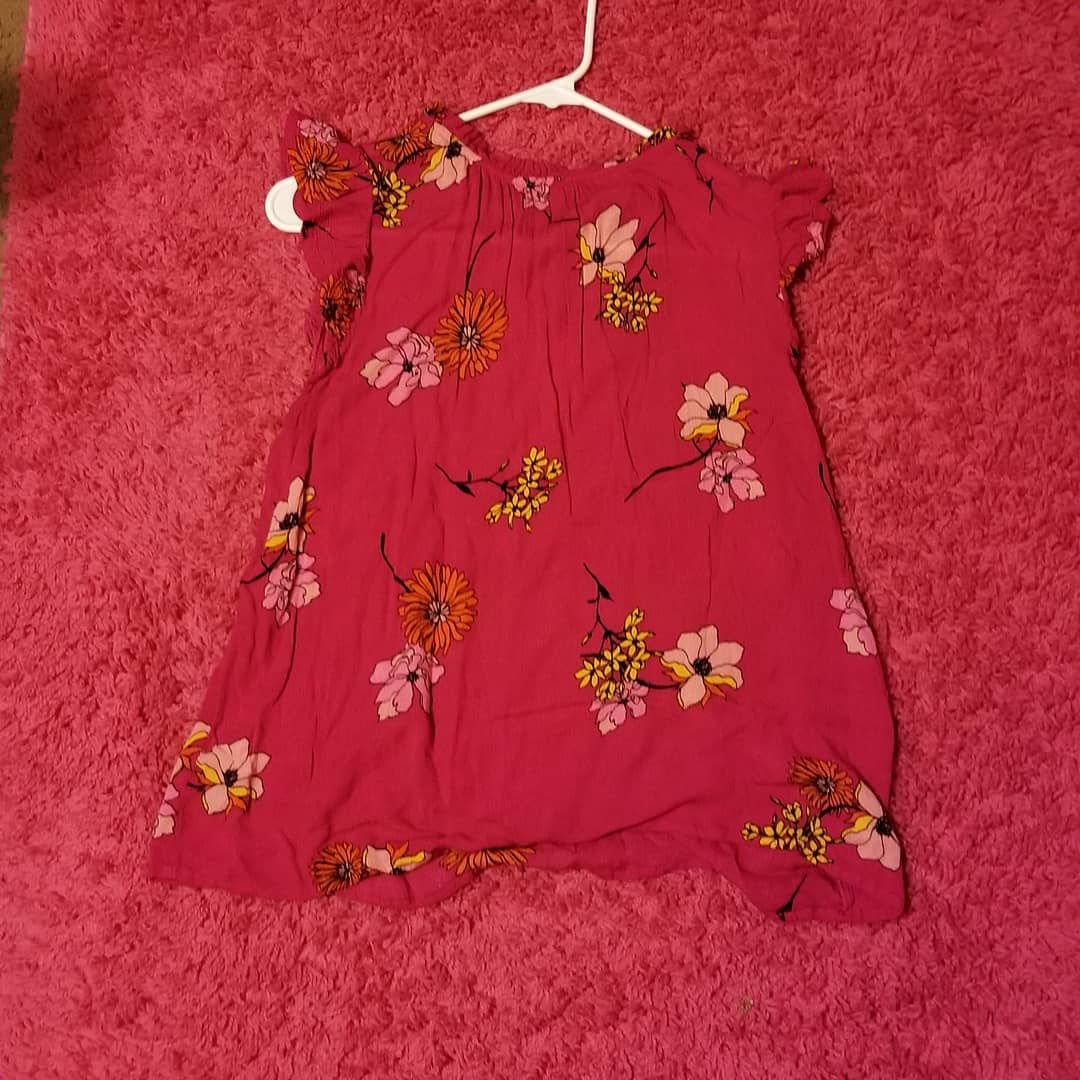 Thrift With A Purpose- Fushia Floral Shirt