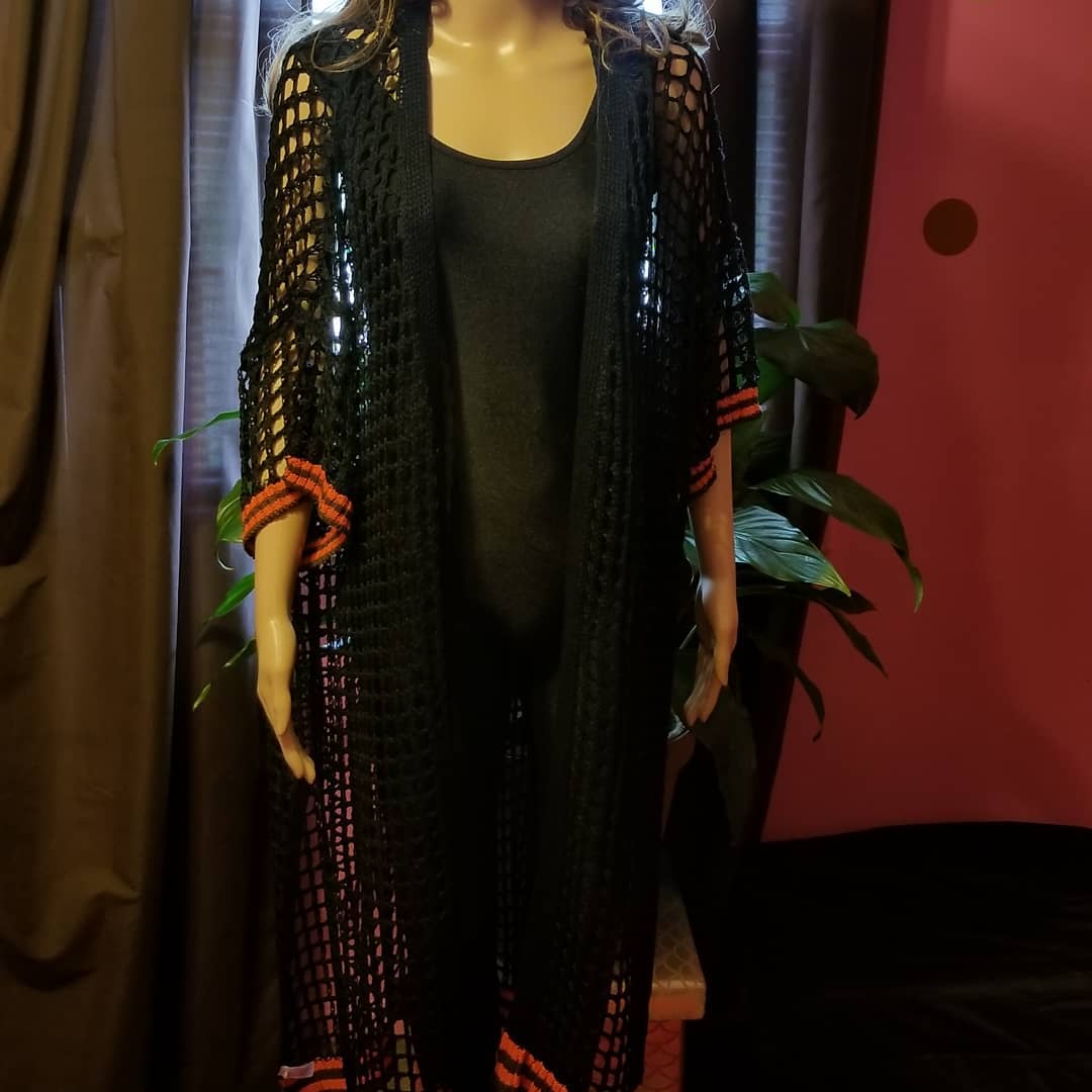 Clothes With A Purpose- Black & Orange Cover Up