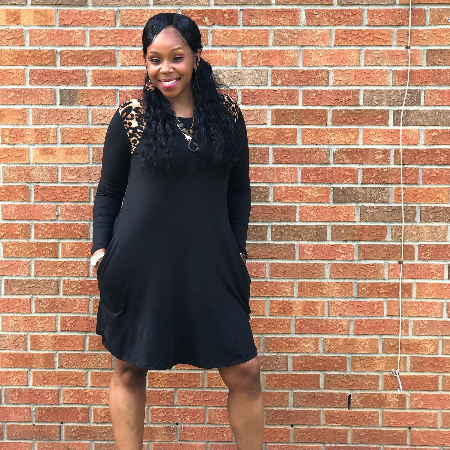 Clothes With A Purpose-Unique Lady Black & Leopard Dress