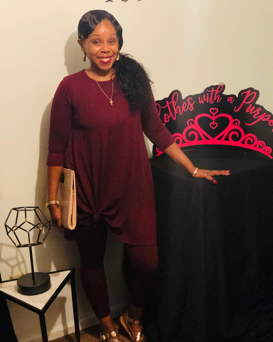 Clothes With A Purpose-Relax Girl Burgundy Outfit