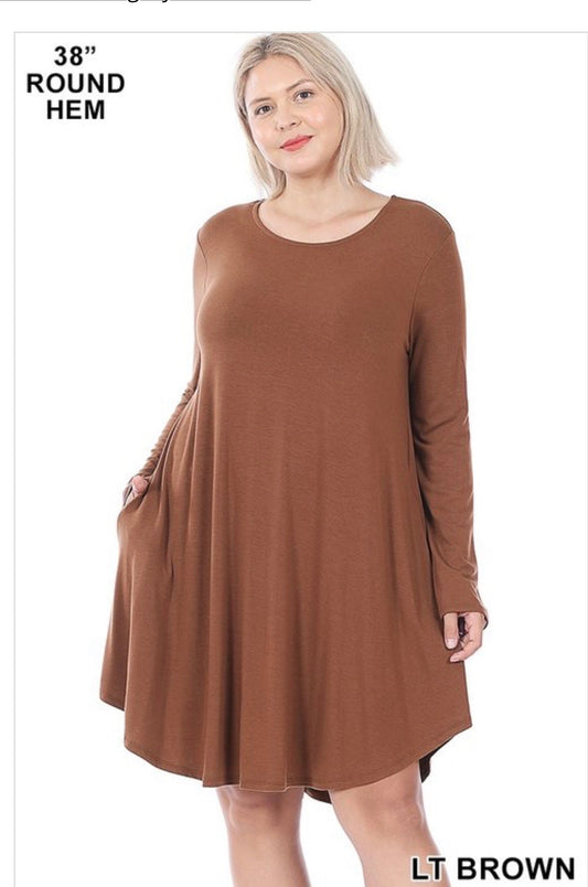 CHAR’S BROWN SIMPLE LADY  DRESS 👑