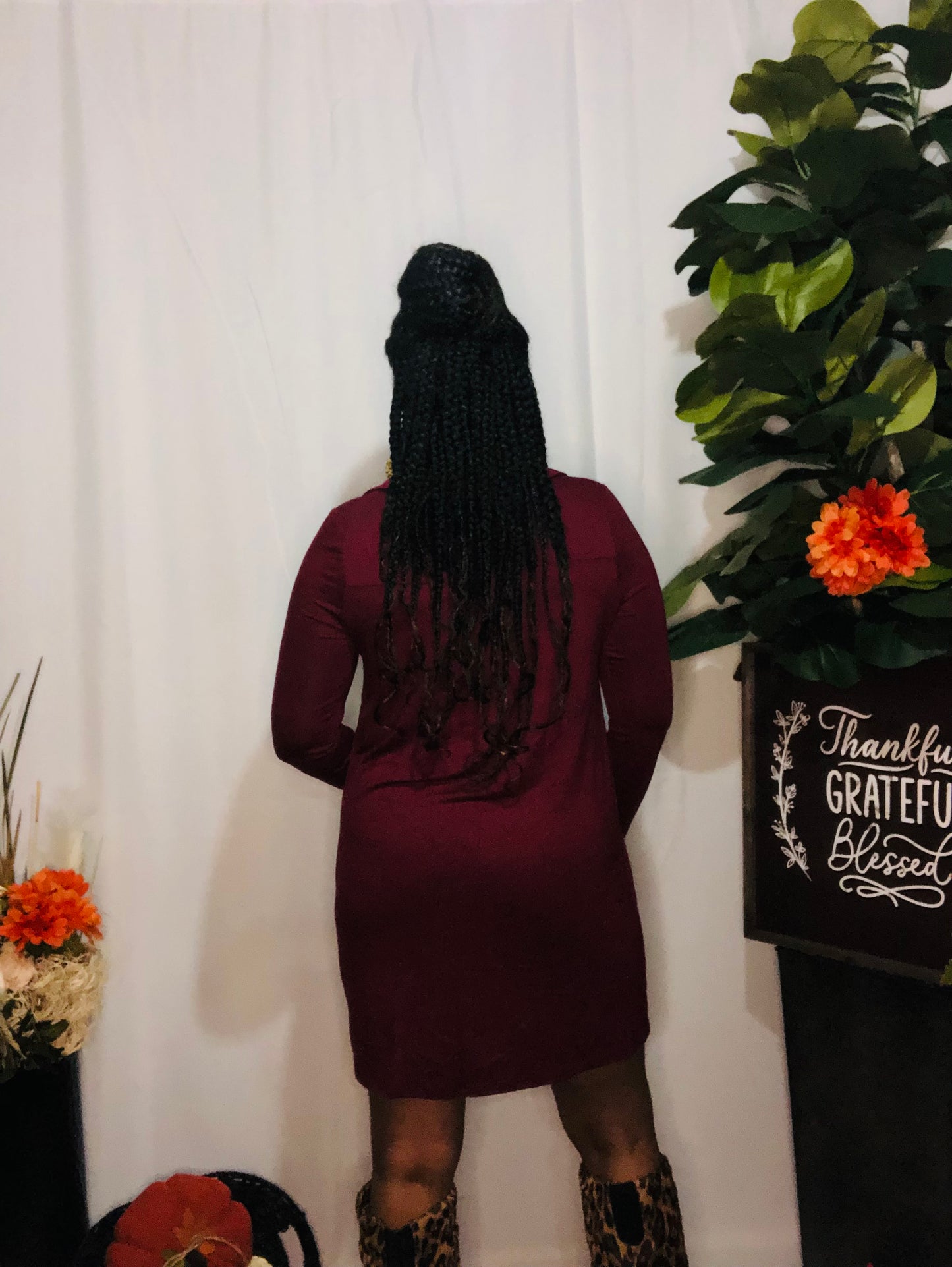 CHAR’S SNAP BACK BURGUNDY DRESS ✨