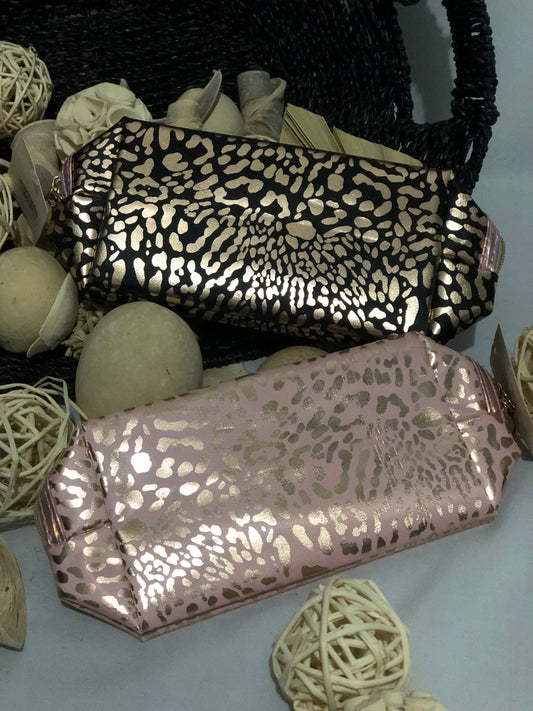 Char’s Leo Print Makeup Bags 🎊