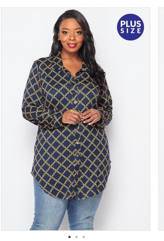 CHAR’S NAVY SHINE TOPS ✨