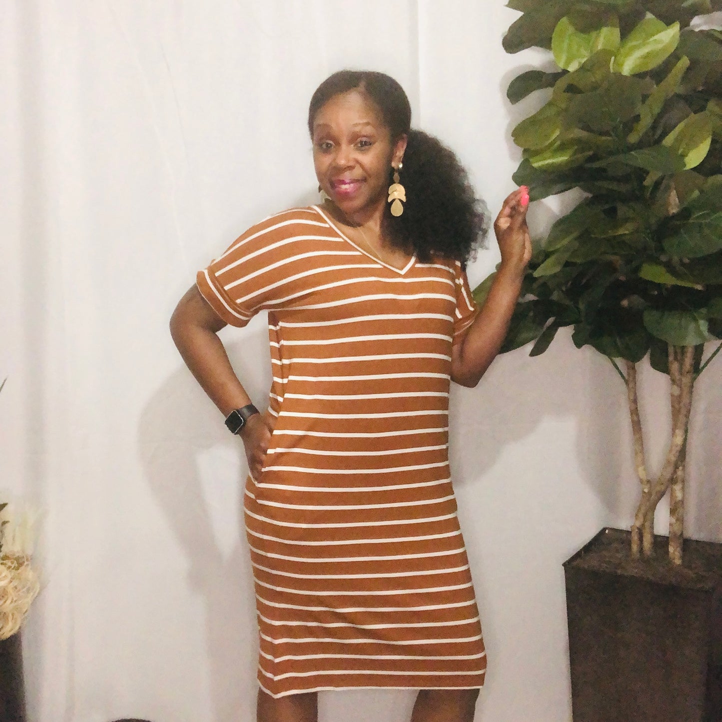 Char’s Almond Candy Stripe Dress 🍭