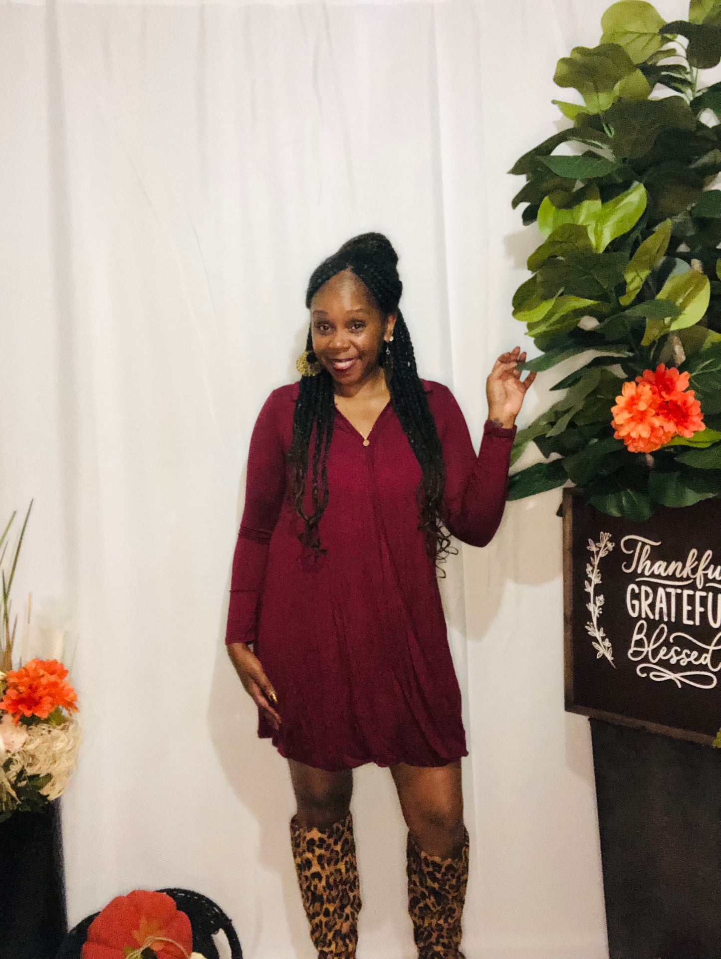 CHAR’S SNAP BACK BURGUNDY DRESS ✨