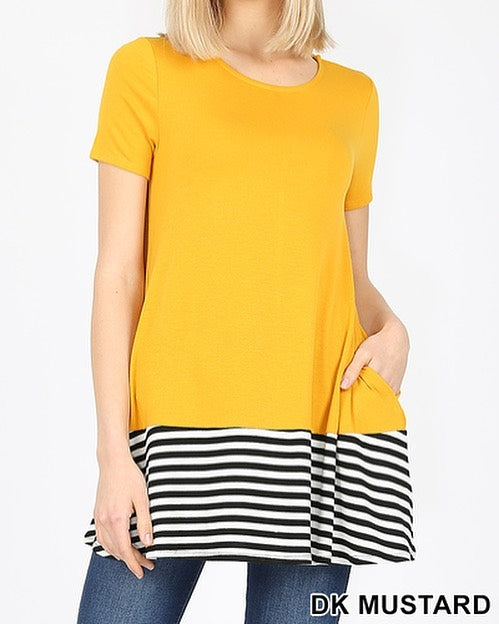 Clothes With A Purpose-Mustard Stripe Shirt
