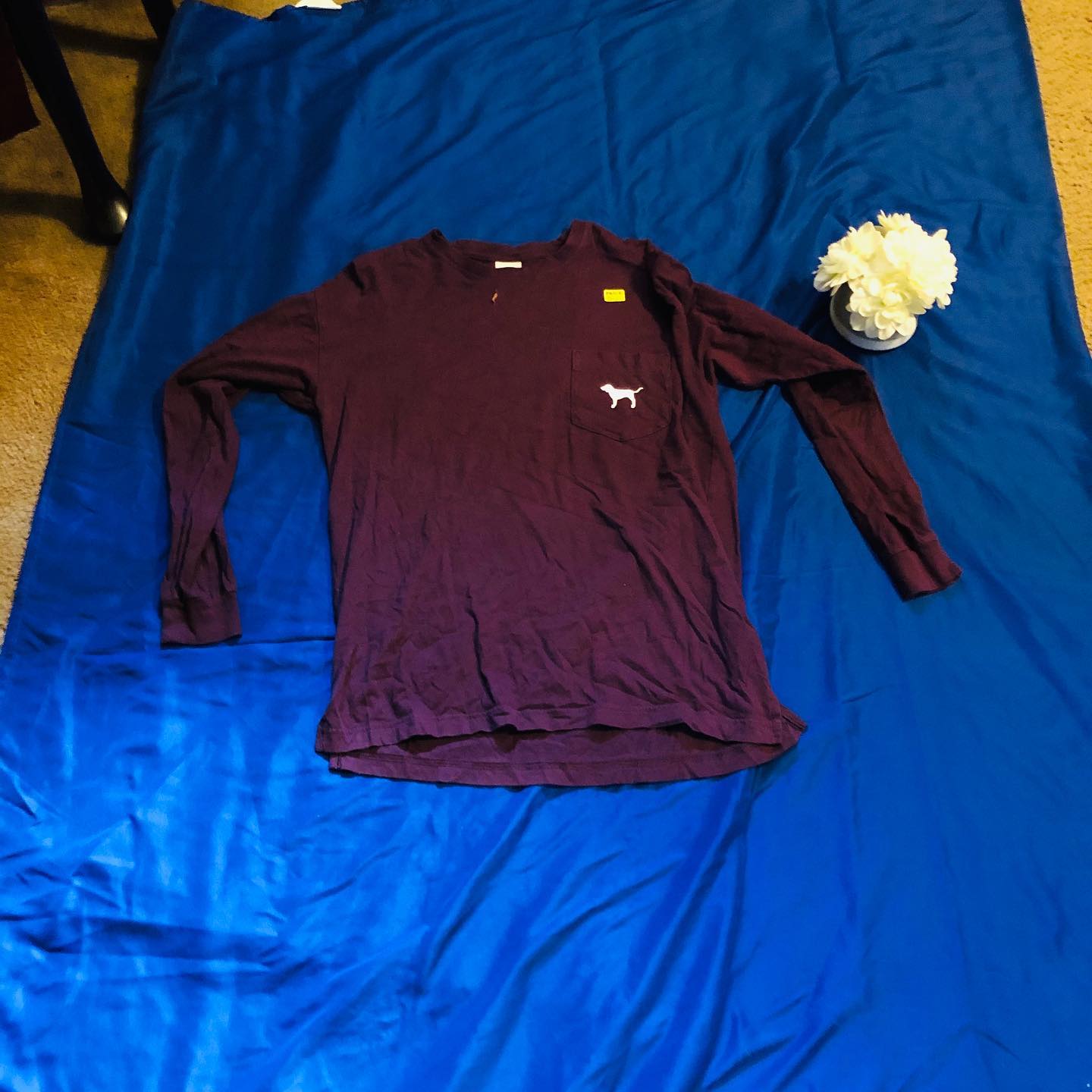 Thrift With A Purpose-Burgundy Long Sleeve Shirt